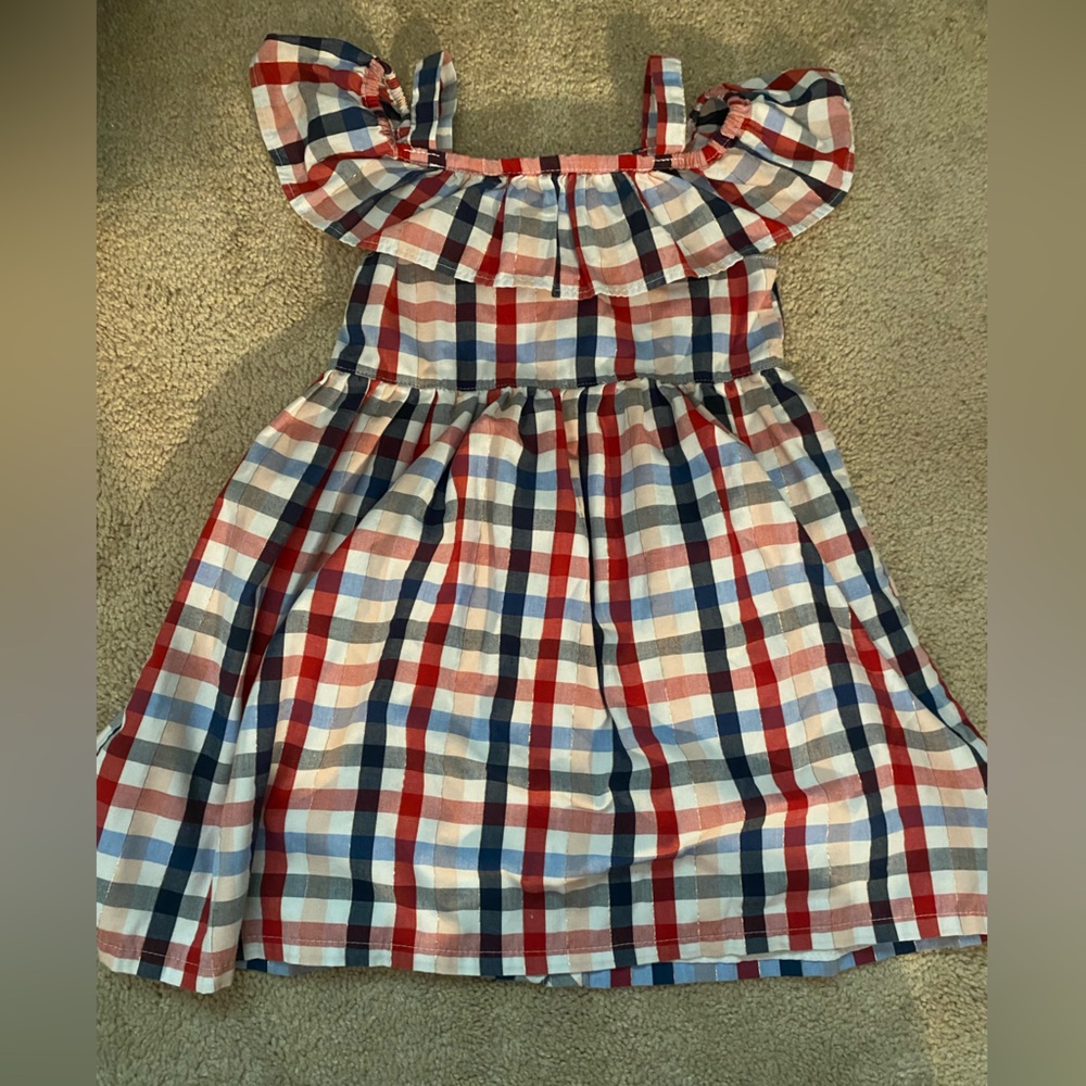 Girls Size 5 Red White and Blue Dress